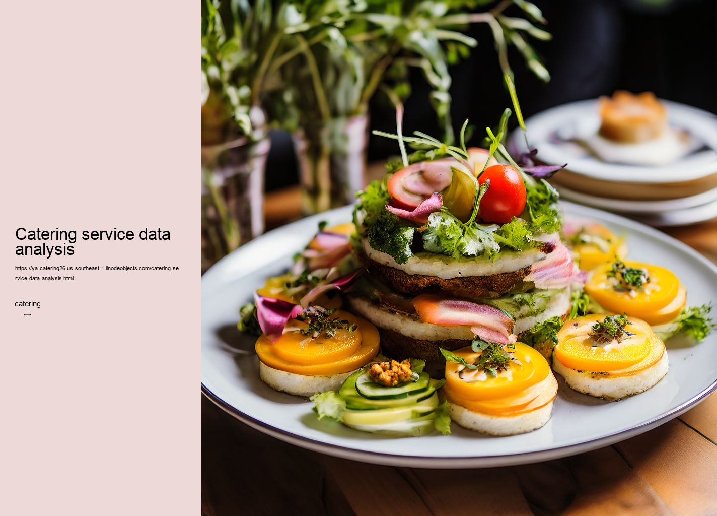 Catering service data analysis