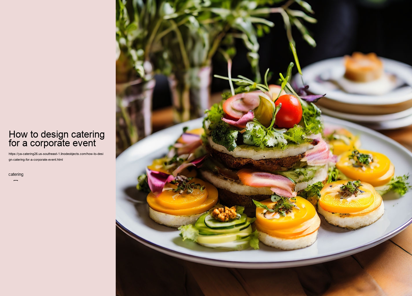 How to design catering for a corporate event